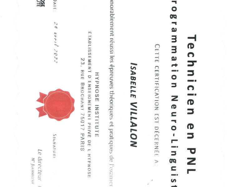 Diplôme de technicien en PNL