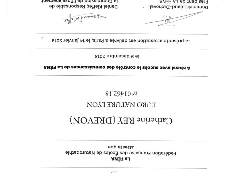 certification  Fena