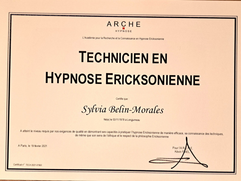 Technicien en Hypnose Ericksonienne