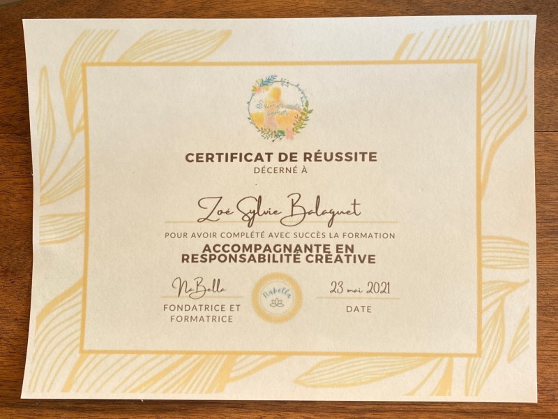 Certification d'Accompagnante en Responsabilité Créative