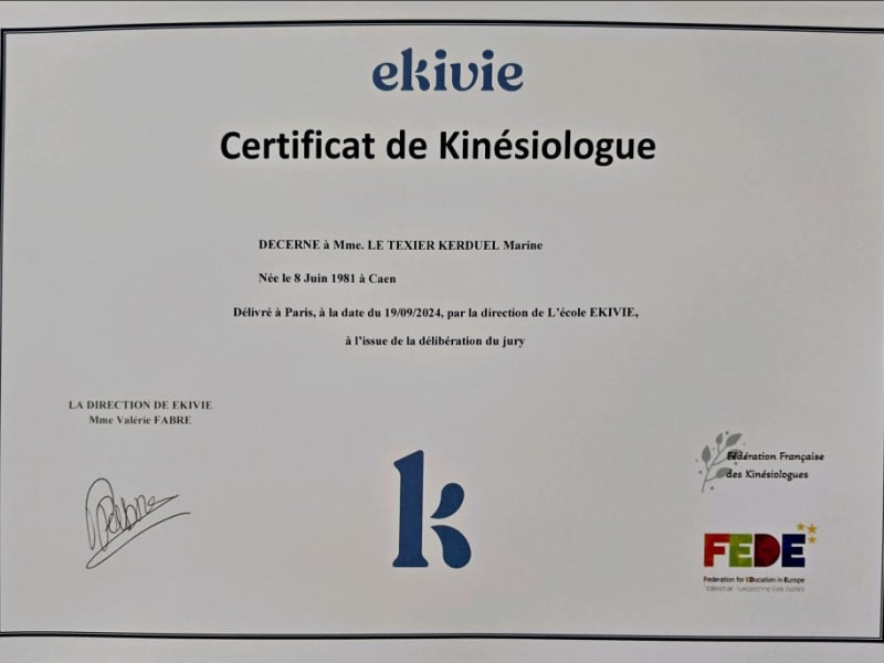 Praticienne en Kinésiologie