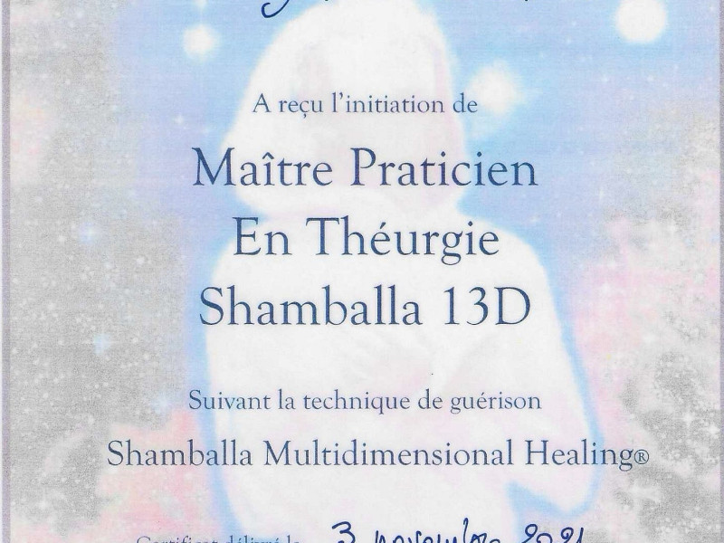 Maître Praticien en Théurgie Shamballa 13D