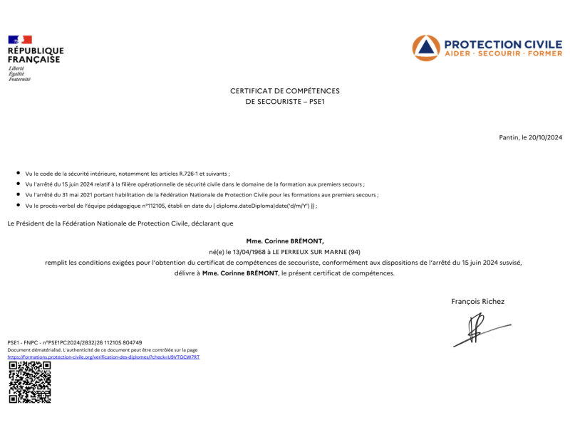 Certification
