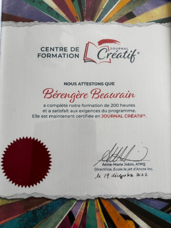 Certification en Journal Créatif