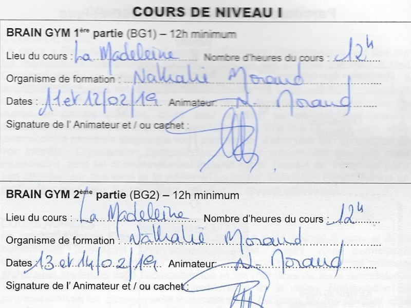 brain gym niveau 1 et 2