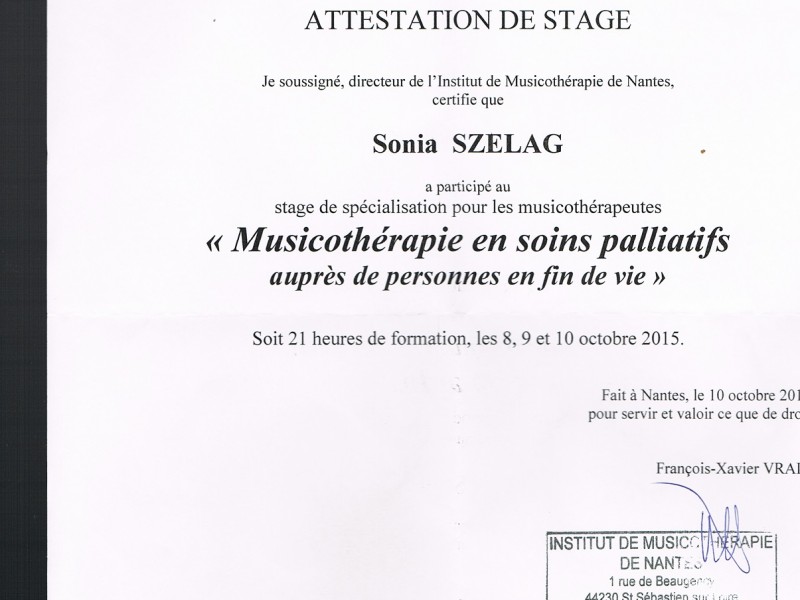 attestation de formation