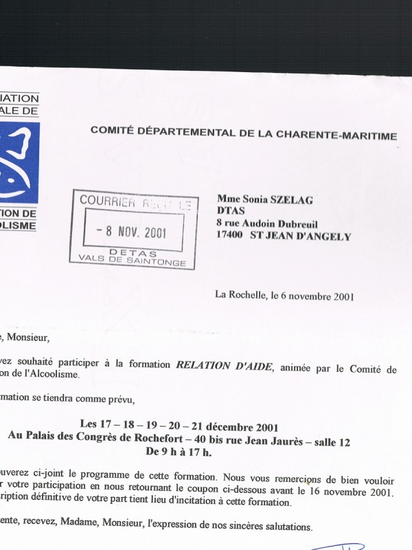 attestation de formation