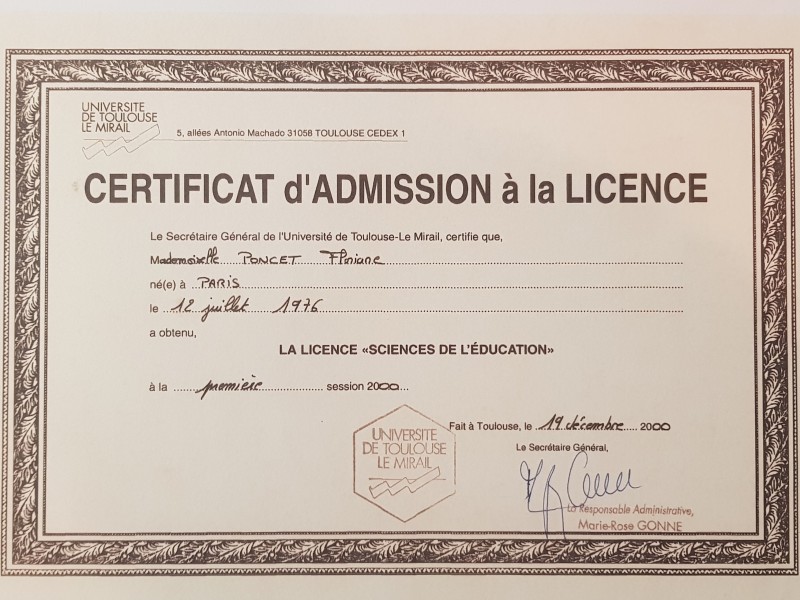 LICENCE SCIENCES DE L'EDUCATION ET DE LA FORMATION