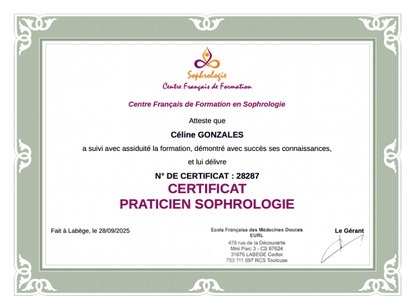 Praticien Sophrologie