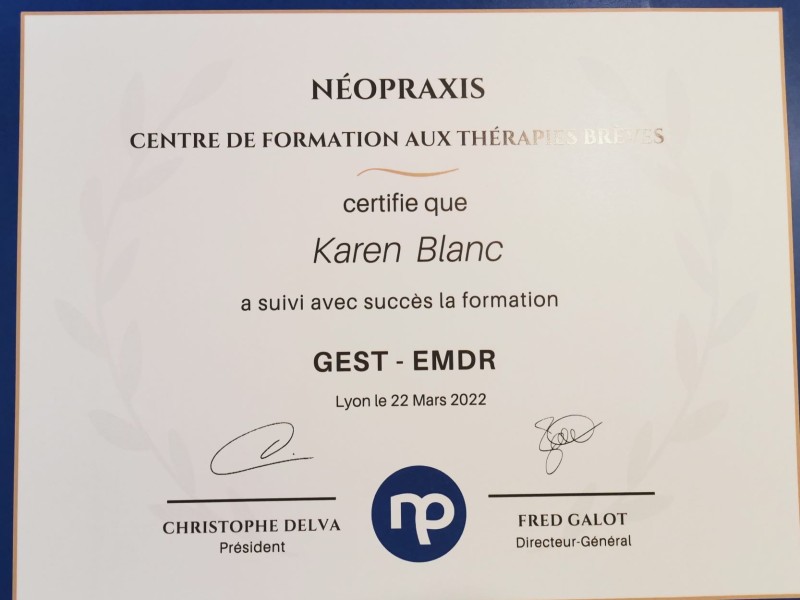 Praticienne en GEST EMDR