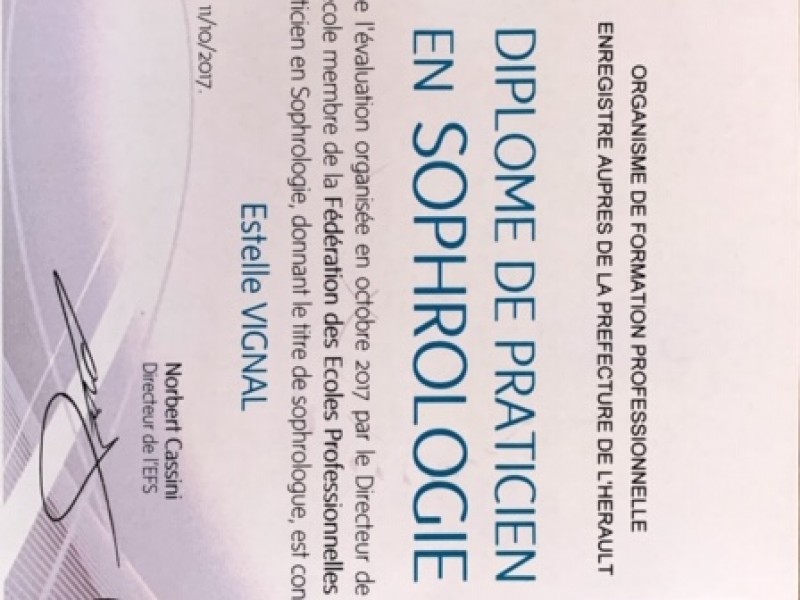 Diplome de Praticien en Sophrologie