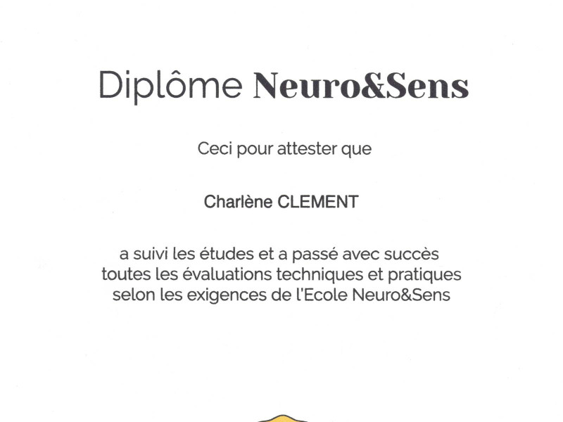 Praticien Neuro § Sens