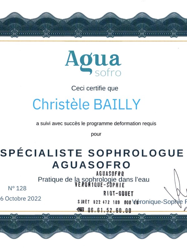 Aquasoprologue Certifiée AguaSofro