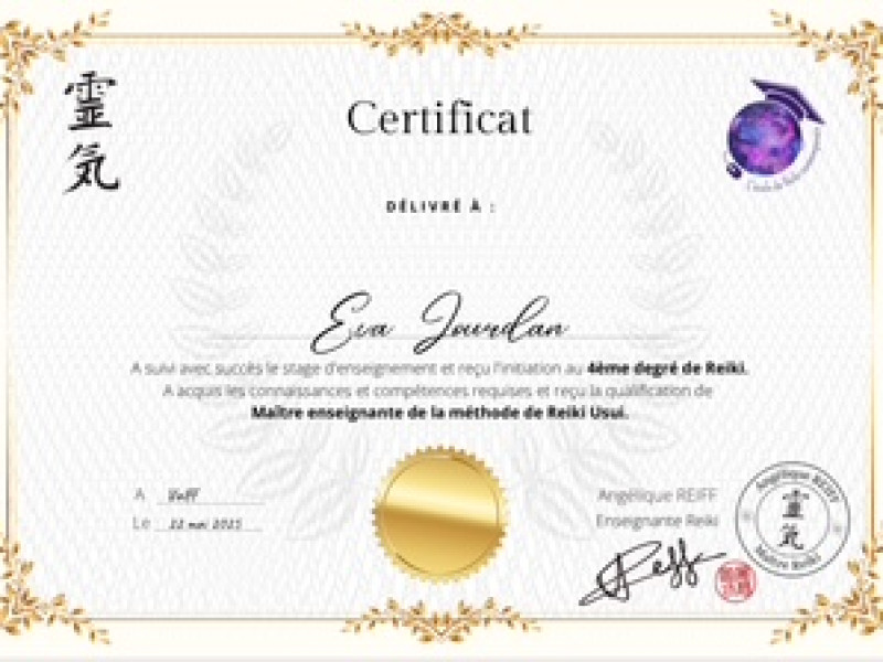 Maître enseignante de reiki Usui