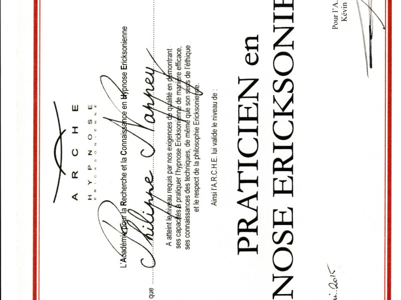 Praticien en hypnose ericksonnienne