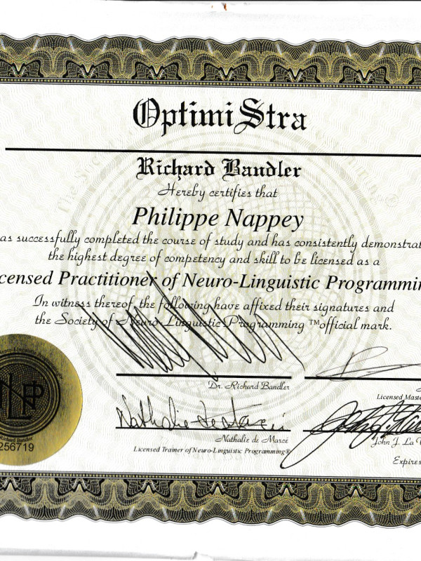 Praticien en neuro linguistique programming