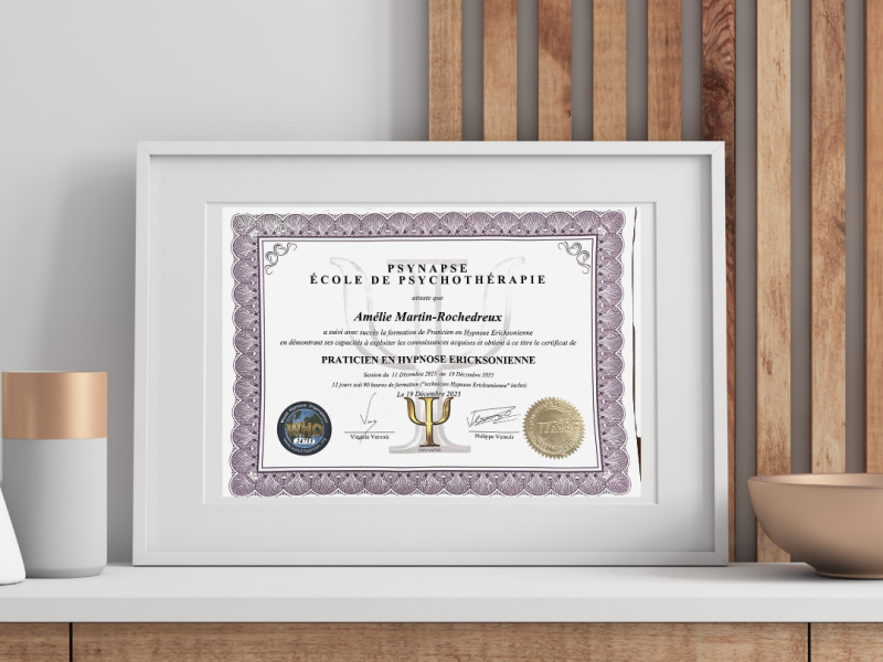 Certification Praticien en hypnose Ericksonienne