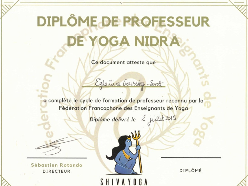 Facilitateur en yoga nidra