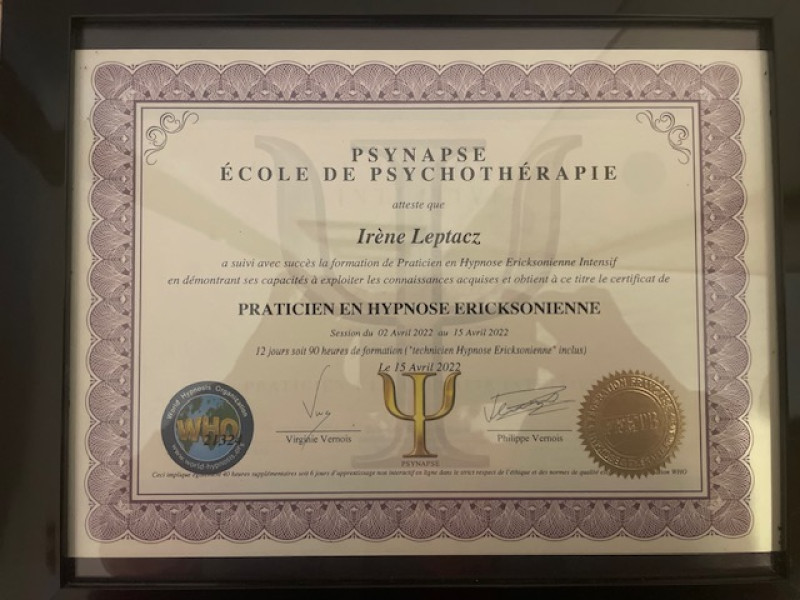 Praticien en Hypnose Ericksionienne