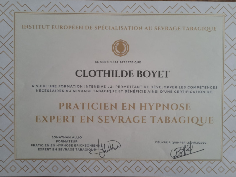 Praticien en hypnose - Expert en sevrage tabagique