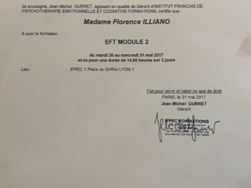 Praticienne  EFT Module 2