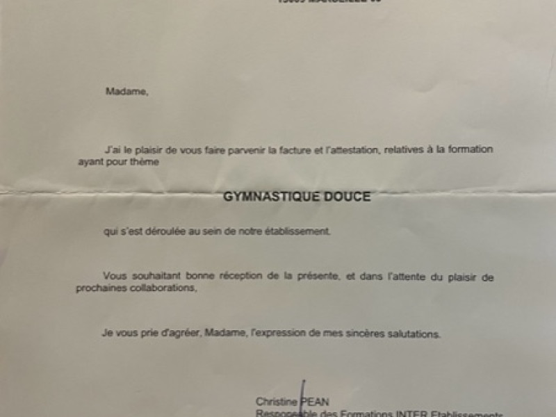 Praticienne en  Formation Gym Douce