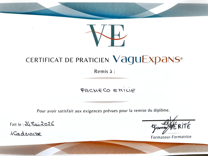 Certificat de praticien VAGUEXPANS