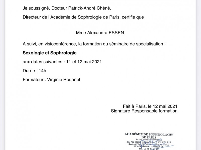Sexologie Sophrologie