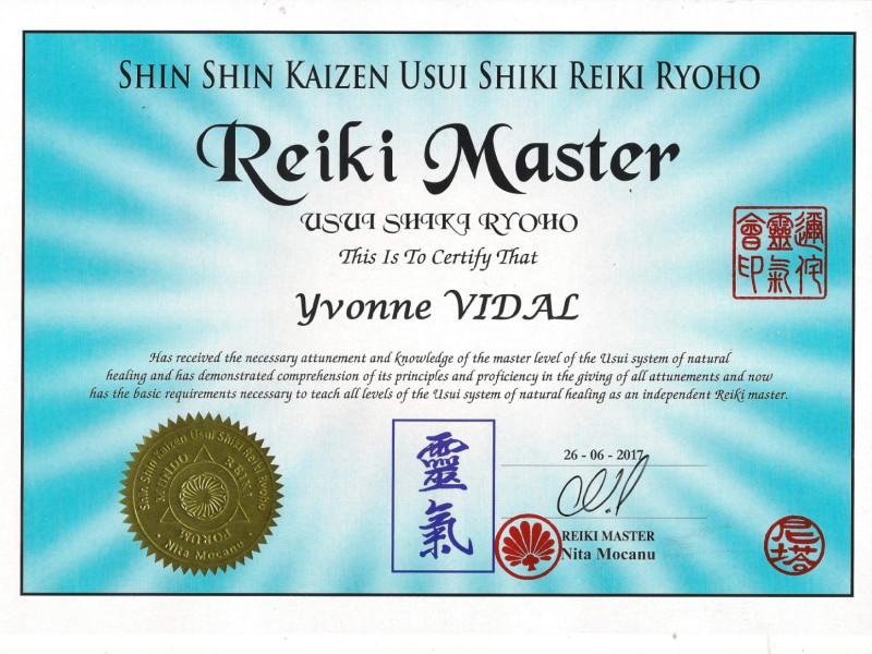 Reiki Master Usui Shiki Ryoho